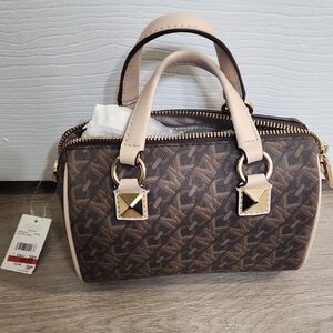 Michael Kors Brown and Tan Satchel